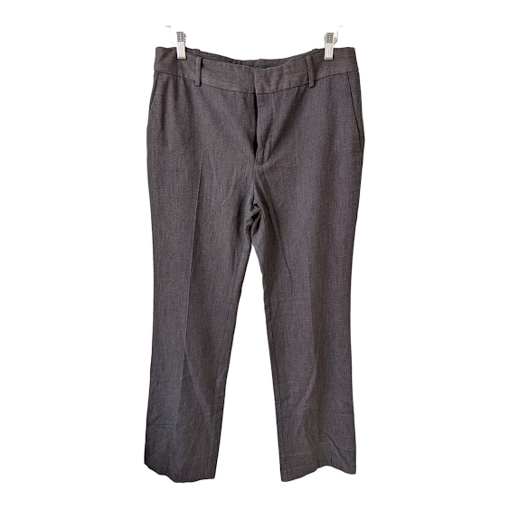 Zara Basic Womens Size 10 Dress Pants Slacks Brown Mid Rise Straight Leg Pockets